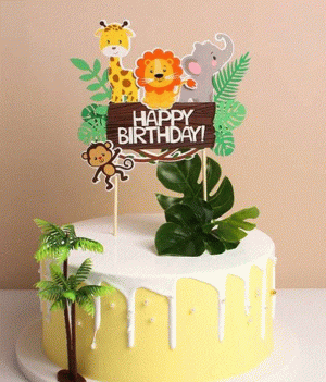Kuchendeko Happy Birthday Dschungel